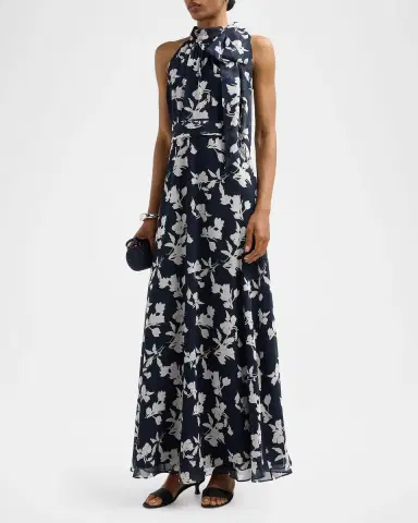 SACHIN BABI Diana Floral Chiffon Gown | Thumbnail 4