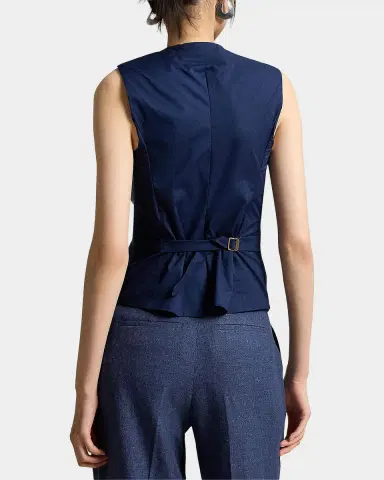 Polo Ralph Lauren Buttoned Linen-Cotton Vest | Thumbnail 3