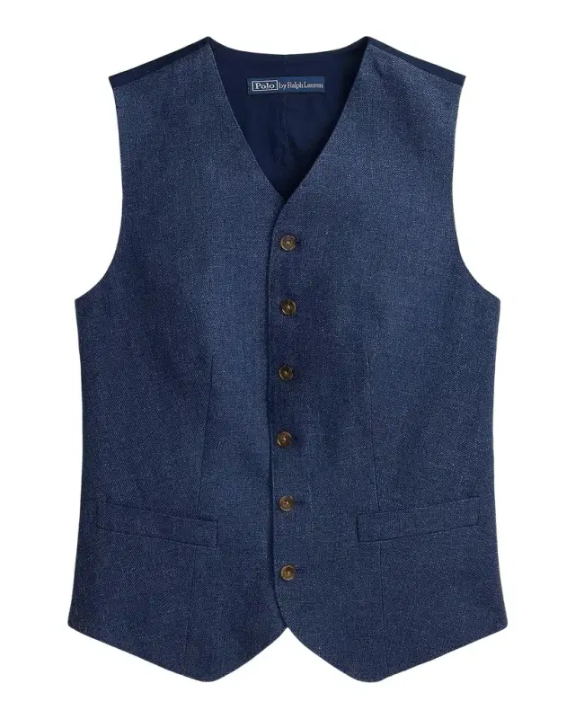 Polo Ralph Lauren Buttoned Linen-Cotton Vest