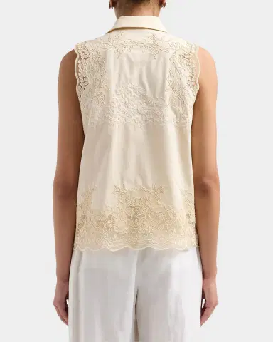 Elie Tahari July The Ivy Embroidered Cotton Lace Blouse | Thumbnail 3 Elie Tahari July The Ivy Embroidered Cotton Lace Blouse | Thumbnail 3