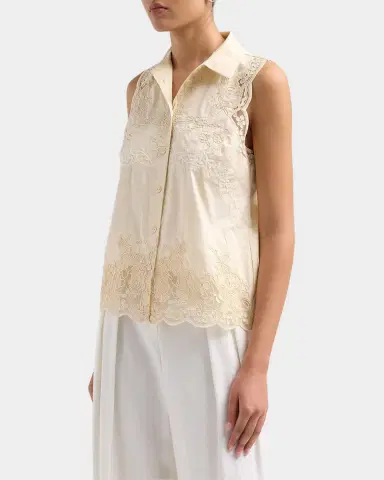 Elie Tahari July The Ivy Embroidered Cotton Lace Blouse | Thumbnail 5 Elie Tahari July The Ivy Embroidered Cotton Lace Blouse | Thumbnail 5