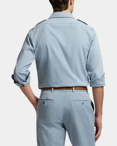 Ralph Lauren Purple Label Men's Garment-Dyed Twill Shirt | Thumbnail 3 Ralph Lauren Purple Label Men's Garment-Dyed Twill Shirt | Thumbnail 3