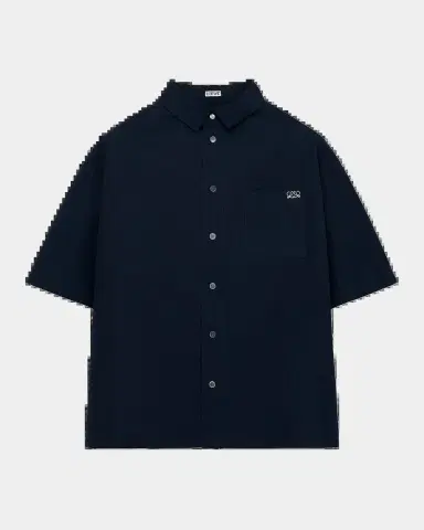 Loewe Men's Short-Sleeve Heavy Cotton Button-Front Shirt | Thumbnail 2 Loewe Men's Short-Sleeve Heavy Cotton Button-Front Shirt | Thumbnail 2