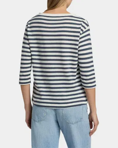 MAJESTIC FILATURES Striped Crewneck Cotton-Linen Top | Thumbnail 3