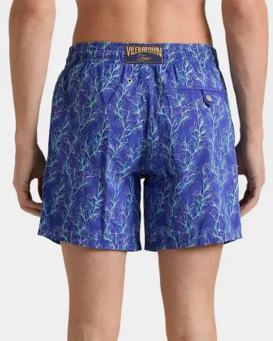 Vilebrequin Men's Mistral Embroidered X-Ray Seaweed Swim Shorts | Thumbnail 2
