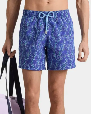 Vilebrequin Men's Mistral Embroidered X-Ray Seaweed Swim Shorts | Thumbnail 3