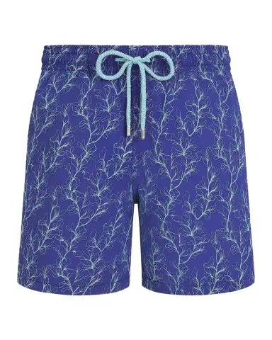 Vilebrequin Men's Mistral Embroidered X-Ray Seaweed Swim Shorts | Thumbnail 1