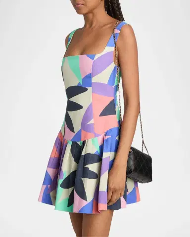 Ramy Brook Everleigh Kaleidoscope Linen-Cotton Mini Dress | Thumbnail 3
