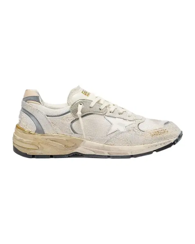 Golden Goose Men 's Dad-Star Distressed Suede & Mesh Low-Top Sneakers