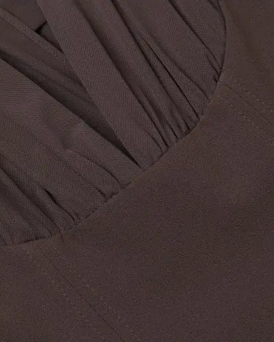 BLACK HALO Elara Mesh Midi Dress | Thumbnail 5