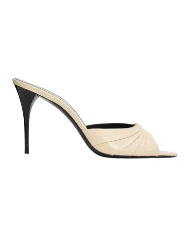 Saint Laurent Babylone 90MM Leather Stiletto Mules | Thumbnail 1 Saint Laurent Babylone 90MM Leather Stiletto Mules | Thumbnail 1
