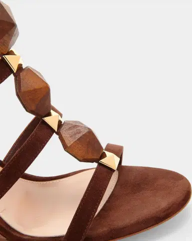 Gianvito Rossi 70MM Beaded Suede Wedge Sandals | Thumbnail 3