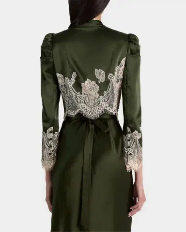 ALICE + OLIVIA Thomasina Lace-Trimmed Crop Jacket | Thumbnail 3