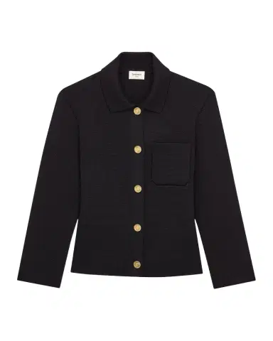 Saint Laurent Wool Polo Cardigan | Thumbnail 1