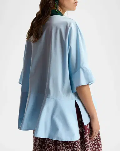 Essentiel Antwerp Kaylee Peplum Ruffle Shirt | Thumbnail 3 Essentiel Antwerp Kaylee Peplum Ruffle Shirt | Thumbnail 3