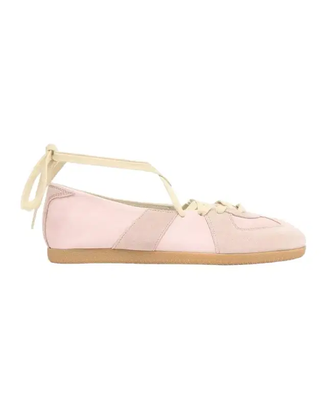 Maison Margiela Replica Leather Lace-Up Ballet Flats