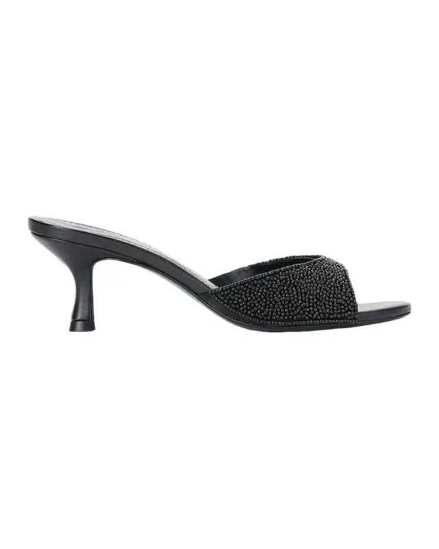 STAUD Brigitte 55MM Beaded Kitten-Heel Sandals