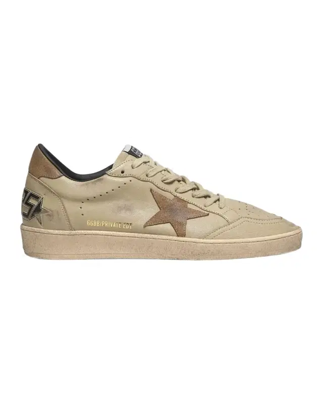 Golden Goose Men 's Ballstar Leather Low-Top Sneakers