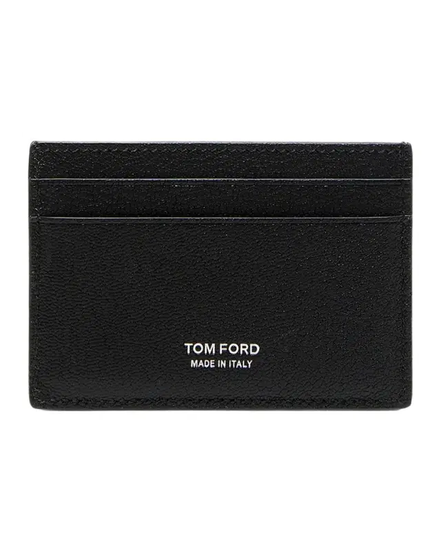 Tom Ford Men's Elongated T-Line Leather Card Case