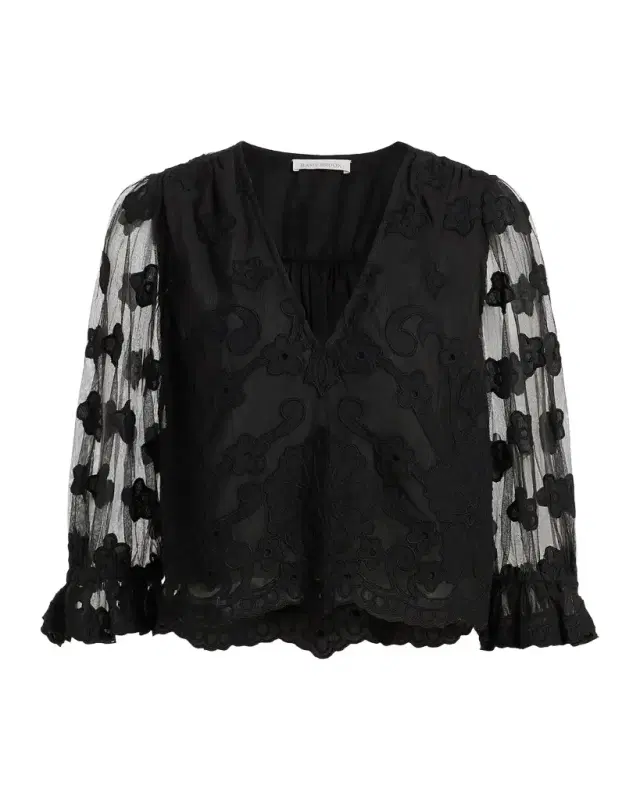 Ramy Brook Esmeralda Embroidered Blouse