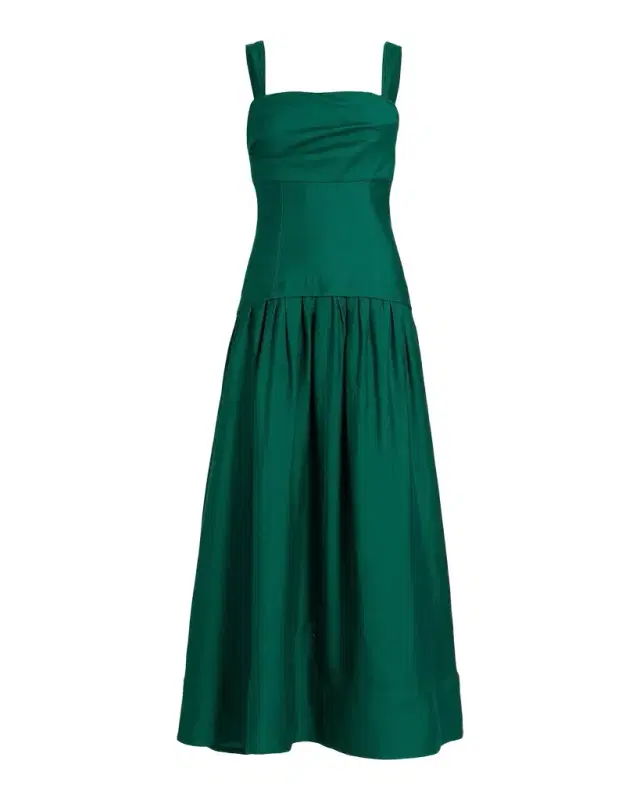 Acler Forever Young Reeve Linen-Blend Drop-Waist Maxi Dress