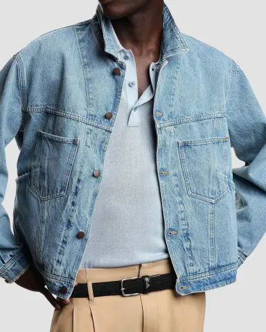 Emporio Armani Men's Oversized Denim Jacket | Thumbnail 3
