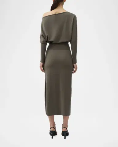 Simkhai Janese Off-Shoulder Midi Dress | Thumbnail 3 Simkhai Janese Off-Shoulder Midi Dress | Thumbnail 3