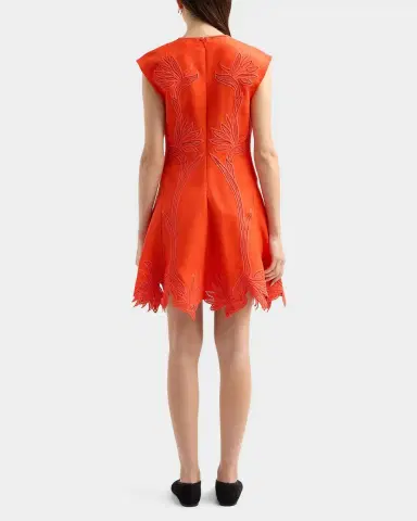 Simkhai Raquel Embroidered Linen-Blend Mini Dress | Thumbnail 3