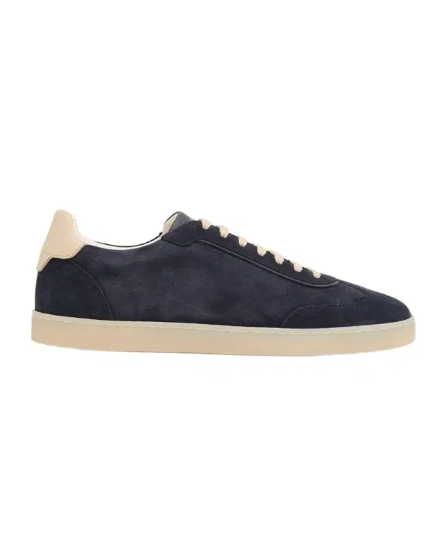 Brunello Cucinelli Men 's Suede T-Toe Low-Top Sneakers