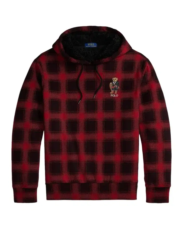 Polo Ralph Lauren Men 's Plaid Faux-Fur-Lined Cotton Hoodie