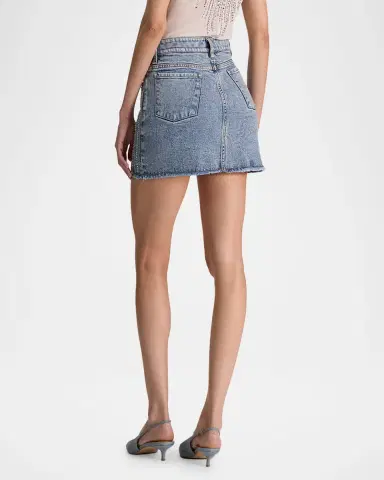 Alice + Olivia Kiera Embellished Denim Mini Skirt | Thumbnail 3 Alice + Olivia Kiera Embellished Denim Mini Skirt | Thumbnail 3