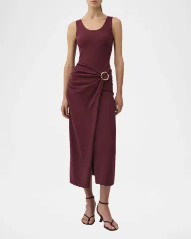 SIMKHAI Genne Draped Tank Dress | Thumbnail 2 SIMKHAI Genne Draped Tank Dress | Thumbnail 2