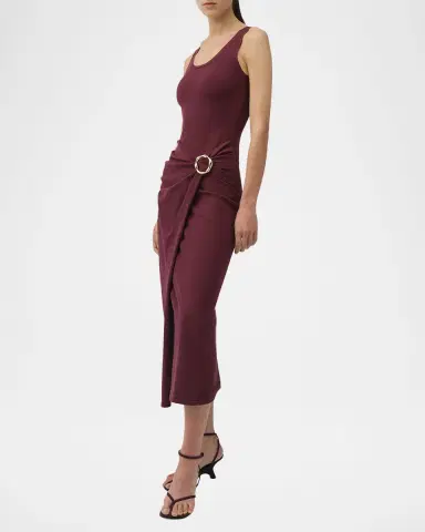 SIMKHAI Genne Draped Tank Dress | Thumbnail 4 SIMKHAI Genne Draped Tank Dress | Thumbnail 4