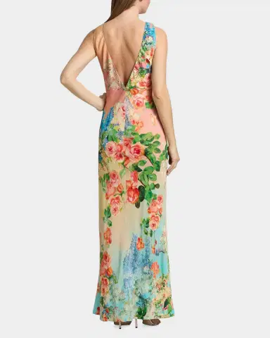 Hemant & Nandita Floral Column Maxi Dress | Thumbnail 3