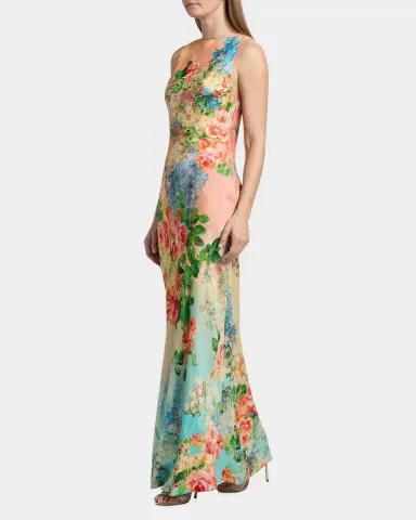 Hemant & Nandita Floral Column Maxi Dress | Thumbnail 4