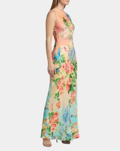 Hemant & Nandita Floral Column Maxi Dress | Thumbnail 7