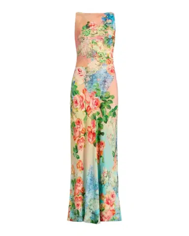 Hemant & Nandita Floral Column Maxi Dress | Thumbnail 1