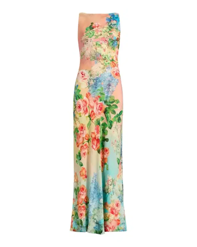 Floral Column Maxi Dress