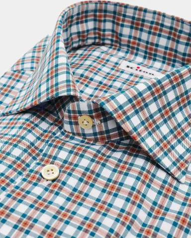 Kiton Men's Cotton Plaid Classic-Fit Dress Shirt | Thumbnail 2