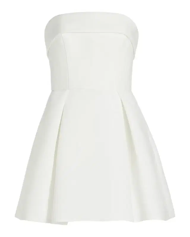 Amsale Pleated Faille Strapless Mini Dress