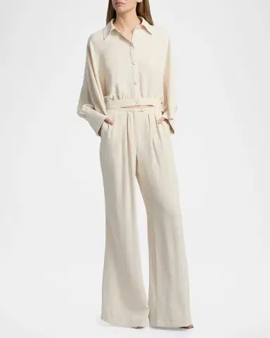 Ramy Brook Yasmine Pleated Wide-Leg Pants | Thumbnail 2