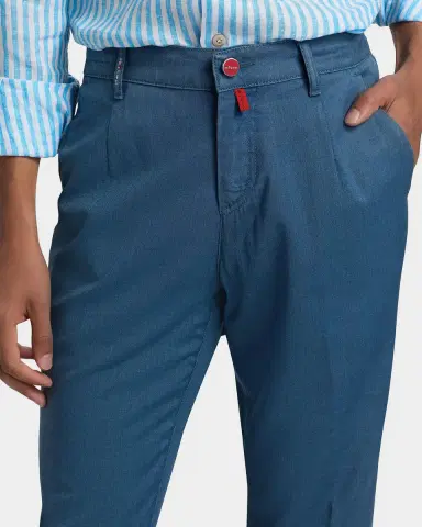 Kiton Men's Stretch-Cotton Straight-Leg Trousers | Thumbnail 5