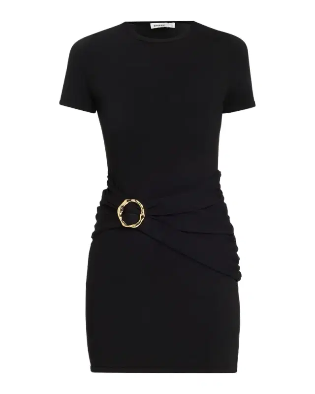 SIMKHAI Leni Ruched Mini Dress