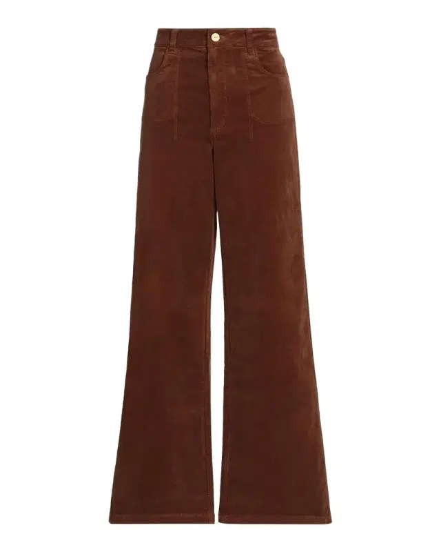 PAIGE Anessa Cotton-Blend Corduroy Wide-Leg Pants