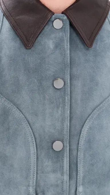 Veronica Beard Walters Cropped Barn Jacket Blue teel | Thumbnail 6 Veronica Beard Walters Cropped Barn Jacket Blue teel | Thumbnail 6