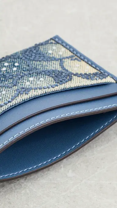 Coach Crystal Signature Denim Essential Card Case | Thumbnail 5