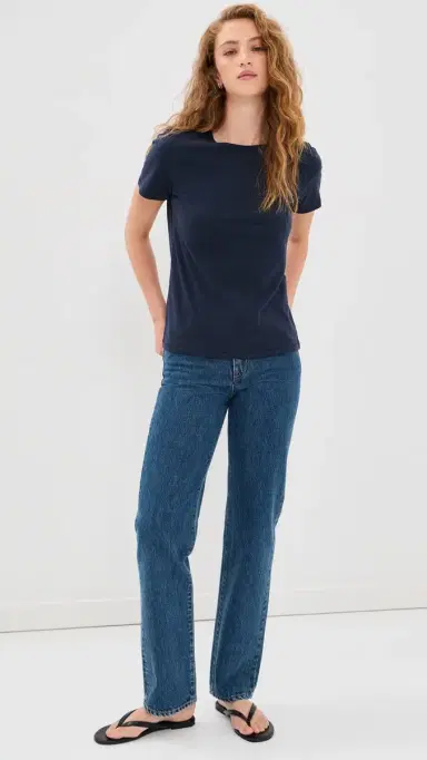 Jenni Kayne Slim Tee Navy | Thumbnail 5