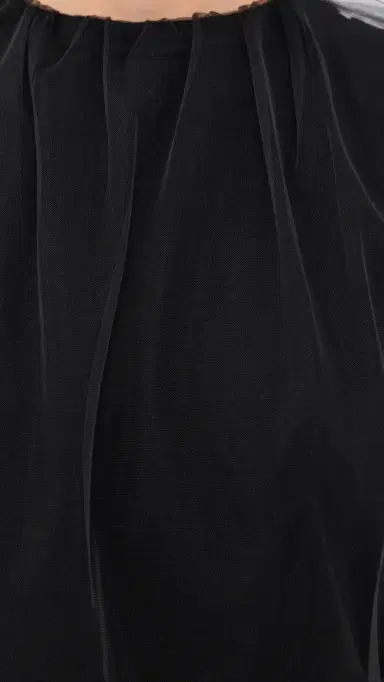 MEIMEIJ Sleeveless Tulle Jewel Neck Top Nero | Thumbnail 6 MEIMEIJ Sleeveless Tulle Jewel Neck Top Nero | Thumbnail 6