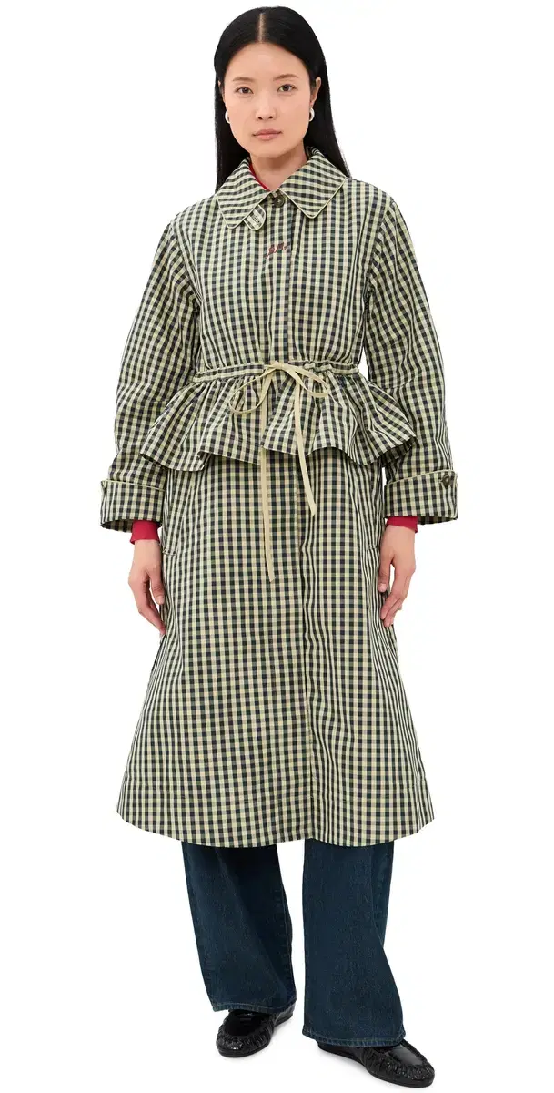 Damson Madder Myrtle Trench Coat Navy