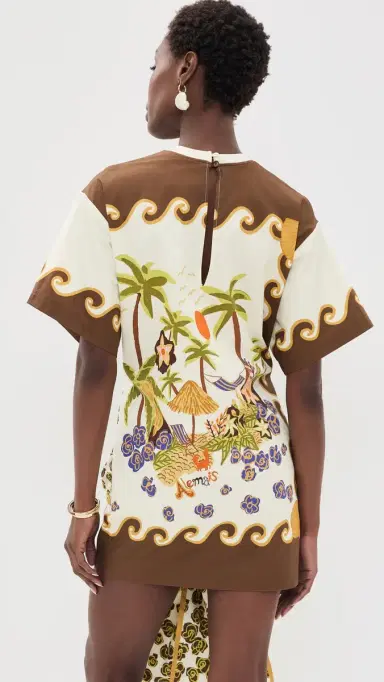 ALÉMAIS Island Cove Mini Dress Cream 8 | Thumbnail 3
